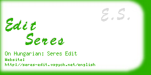 edit seres business card